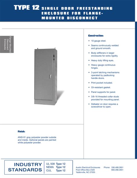 austin electrical enclosure 0021859|TABLE OF CONTENTS .